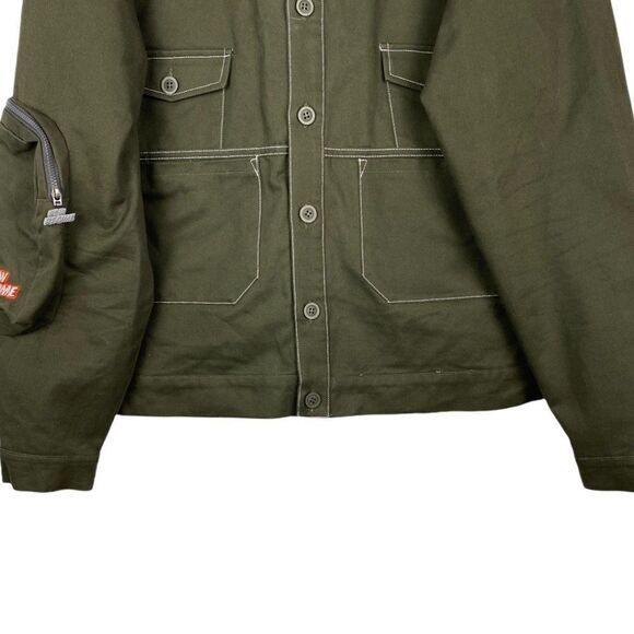 Atelier new Regime Men's Army Green Shirt Jacket US M - Picture 6 of 13
